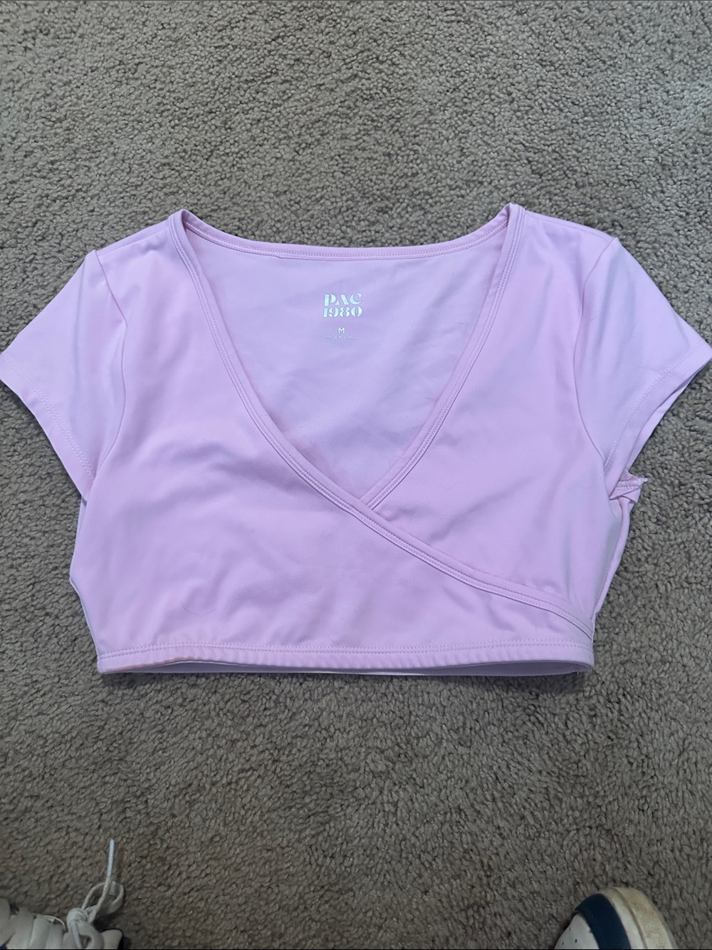 PacSun Lavender Wrap-Front Crop Top